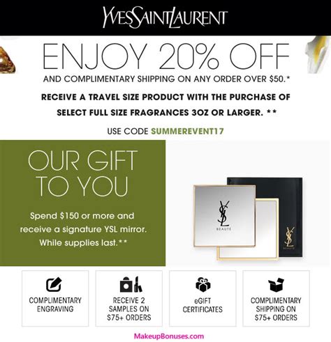 what is free ysl|ysl free gift.